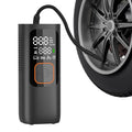 Cylindrical Cordless Tire Inflator with Orange Accent Button