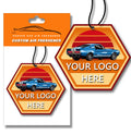 Hexagon Hanging Air Freshener with Custom Dealership Logo