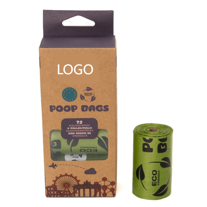 Custom Logo Eco-Friendly Biodegradable Dog Poop Bags 72 Count with Branded Gift Box