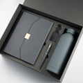 Premium 4-Piece Executive Gift Set with Notebook Pen Keychain and Insulated Bottle
