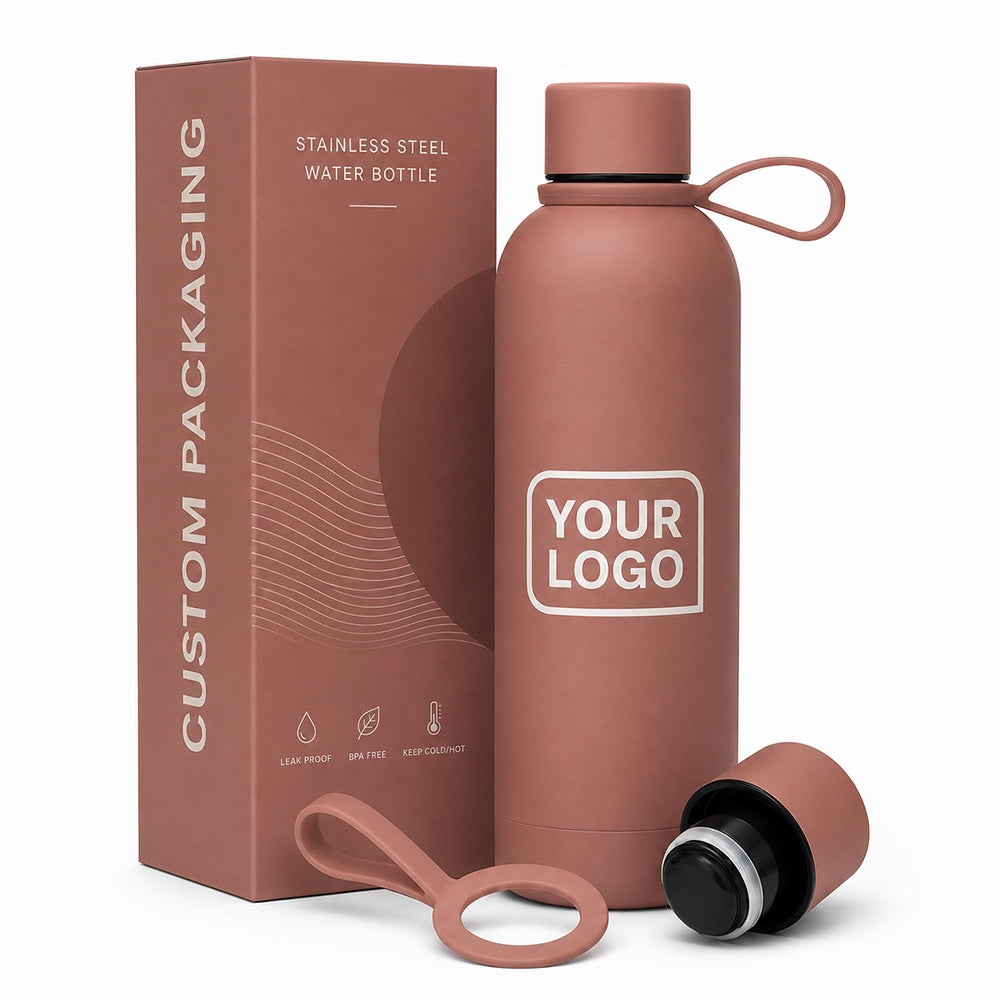 Insulated Stainless Steel Water Bottle with Custom Gift Box