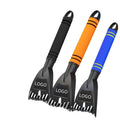 Heavy-Duty Ice Scraper with Soft-Grip Handle in Black Orange Blue