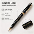 Executive Black and Gold Metal Ballpoint Pen with Custom Logo