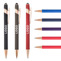 Soft-Touch Stylus Pen with Rose Gold Hardware in Multiple Colors