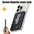 Custom Logo Magnetic Snap-On Power Bank with LED Battery Display