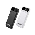 Custom Logo Power Bank with Digital LED Display in Black and White