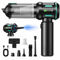 3-in-1 cordless car vacuum blower with LCD display and teal accent