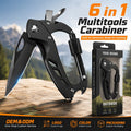 6-in-1 multitool carabiner folding knife with custom branding